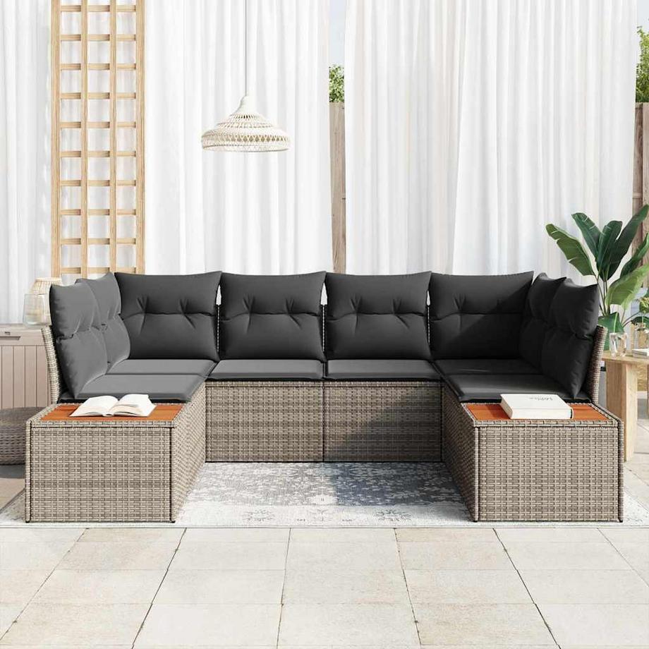 VidaXL Ensemble de canapés d'extérieur poly rattan  