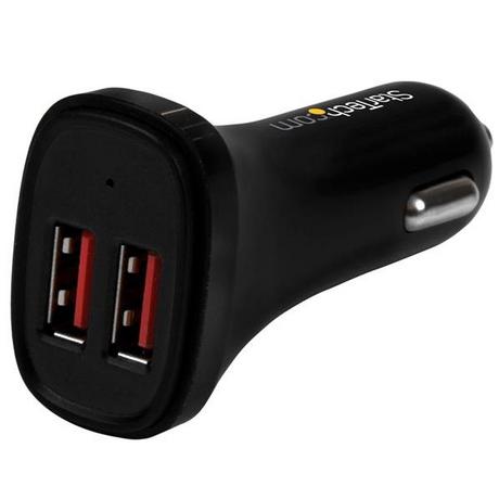 STARTECH.COM  Chargeur de voiture USB à 2 ports - Haute puissance (24 W/4,8 A) - Noir 