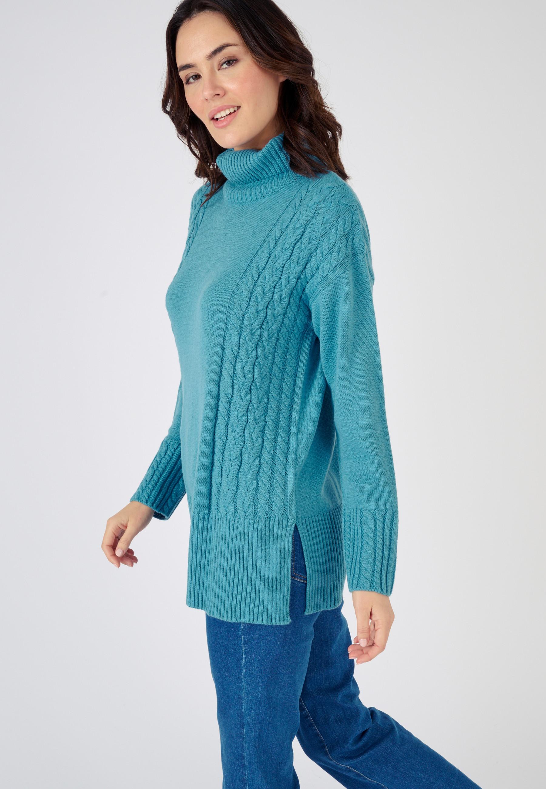 Damart  Rollkragenpullover mit Zopfmuster 