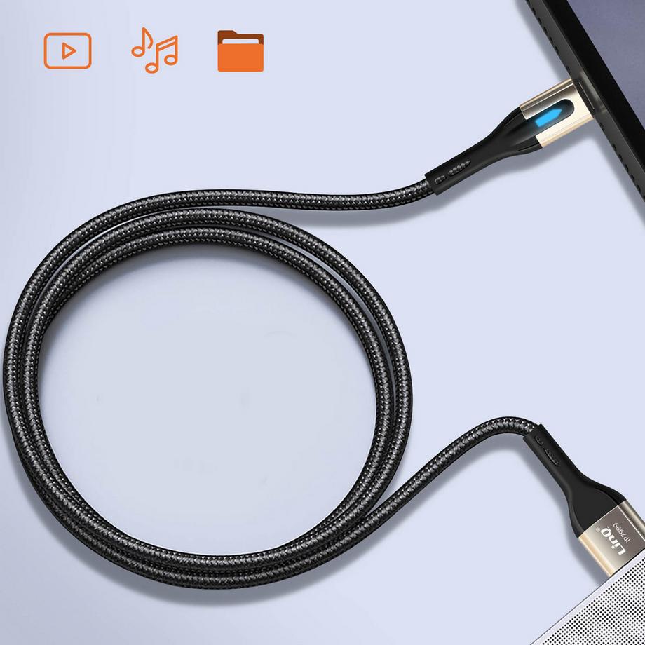 Avizar  Lightning Kabel 3A Geflochten 1.2m LinQ 