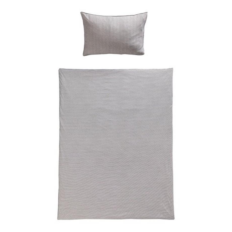 Living Home Melange Jersey Streifen Bettwäsche Set  