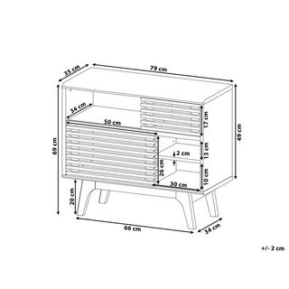 Beliani Meuble TV en MDF Moderne CLEVELAND  