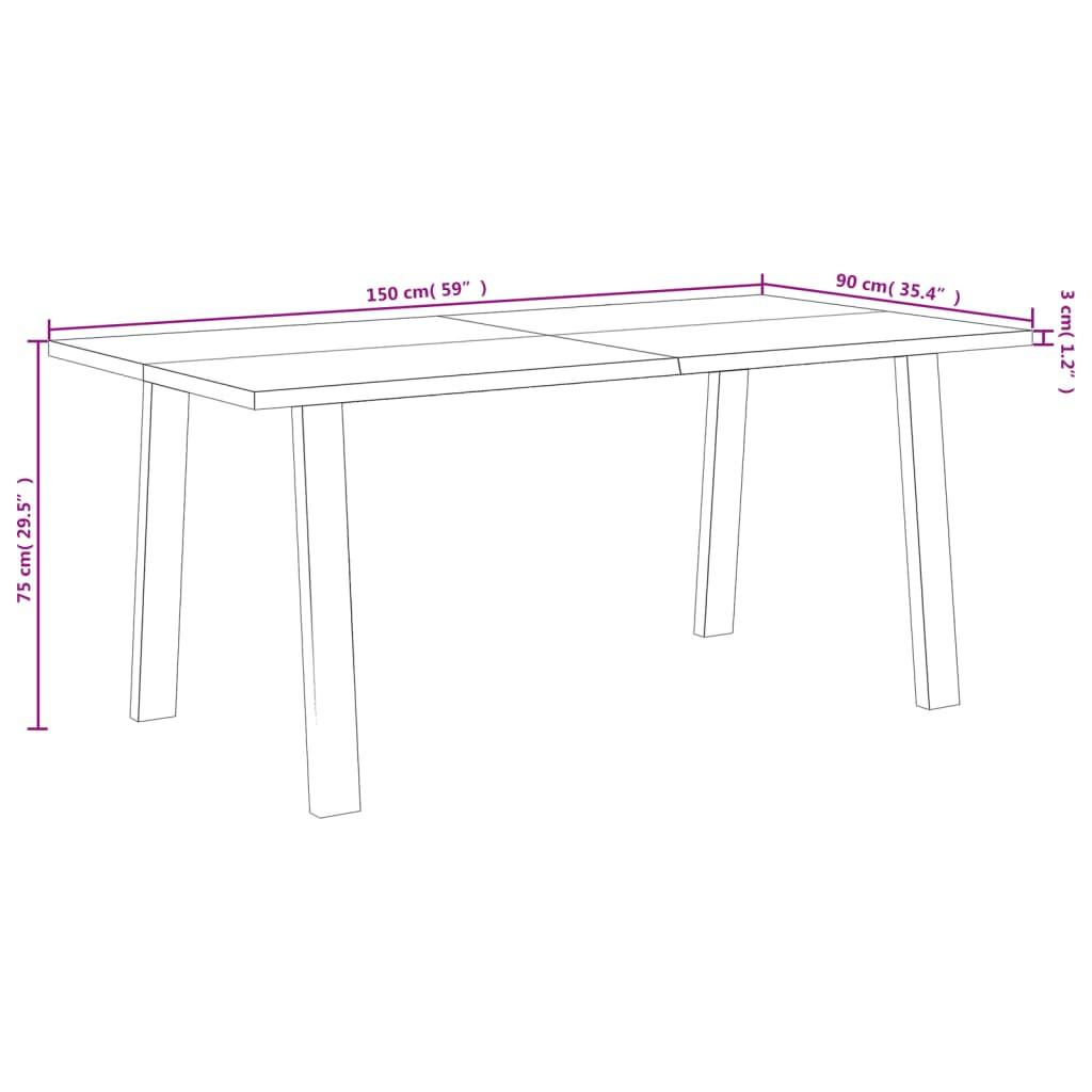 VidaXL Table à manger bois d'acacia  