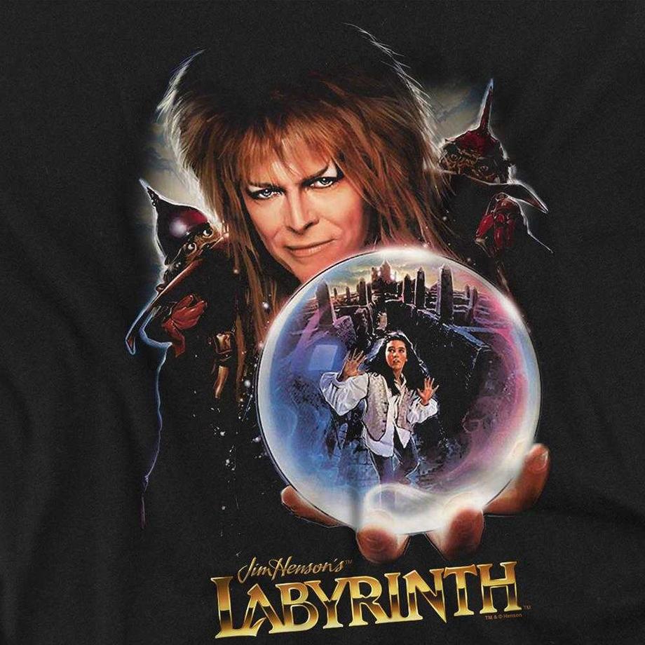 Labyrinth T-Shirt Manica Lunga Stampa Grafica  