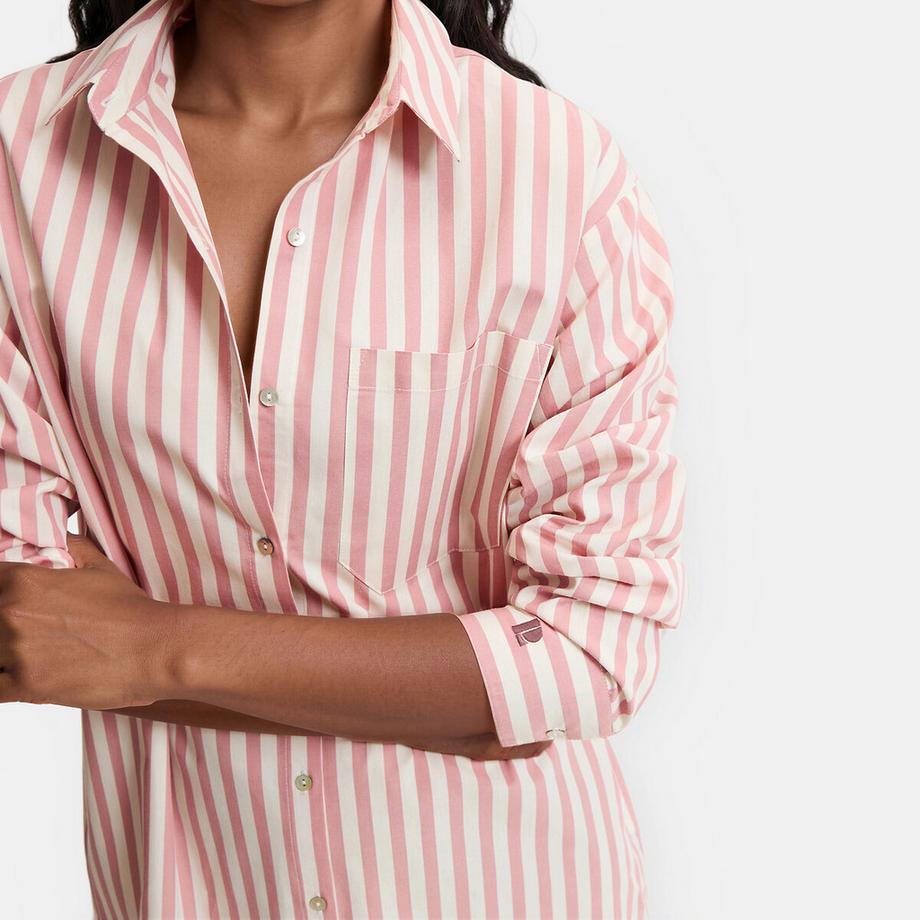 La Redoute Collections Popeline Chemise de Nuit Rayée  