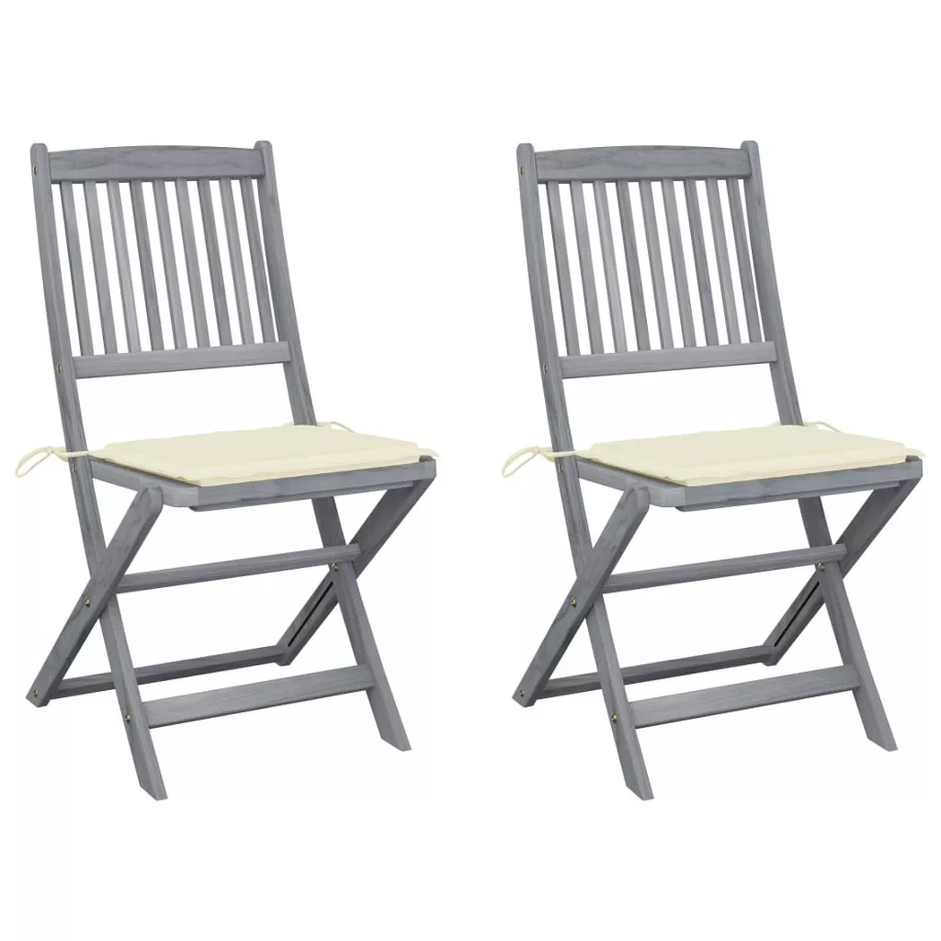 VidaXL - Gartenstuhl akazienholz, One Size, Light Beige