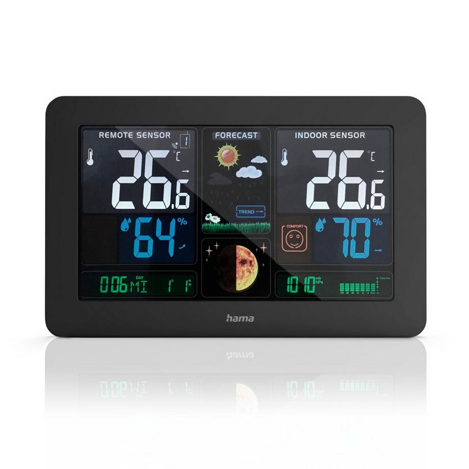 hama Wetterstation "Premium", mit LED-Farbdis  