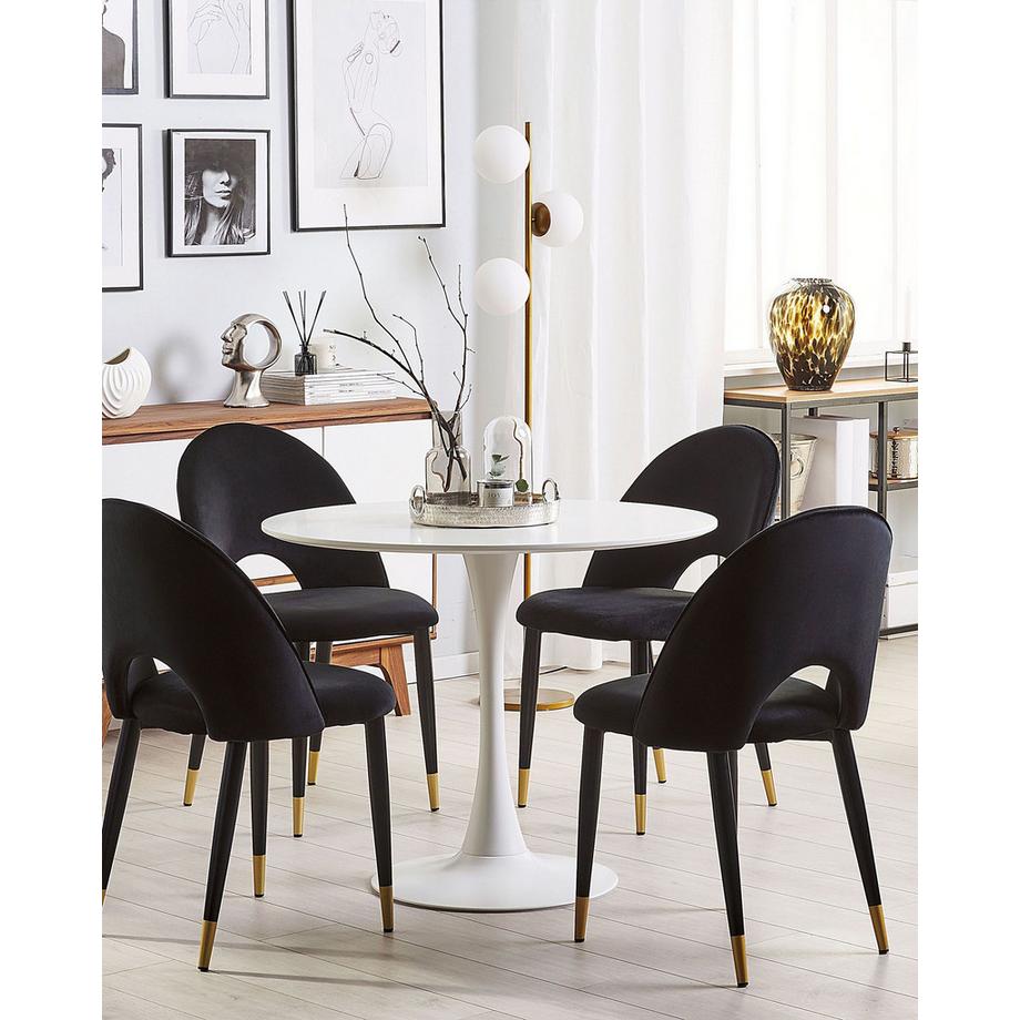 Beliani Set di 2 sedie da pranzo en Velluto Glamour MAGALIA  