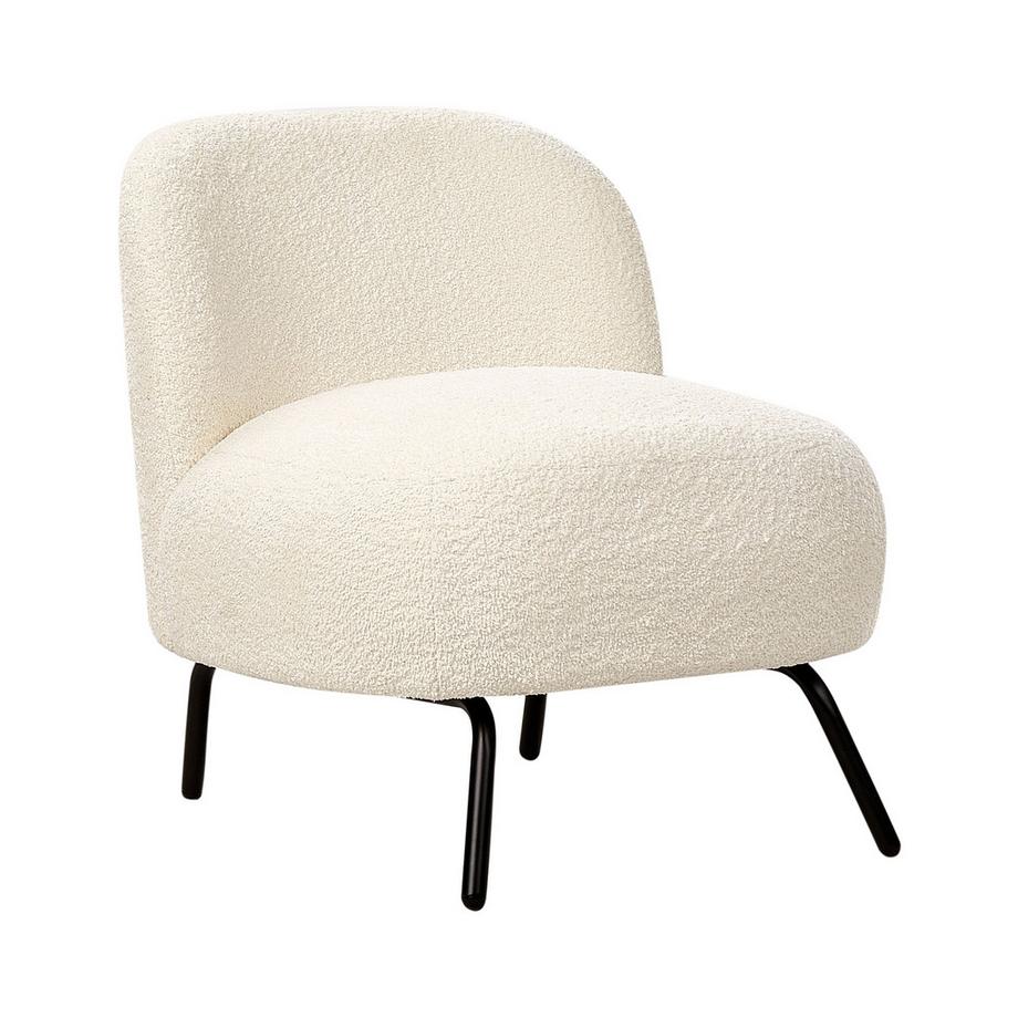 Beliani Fauteuil en Bouclé Rétro KUMLA  