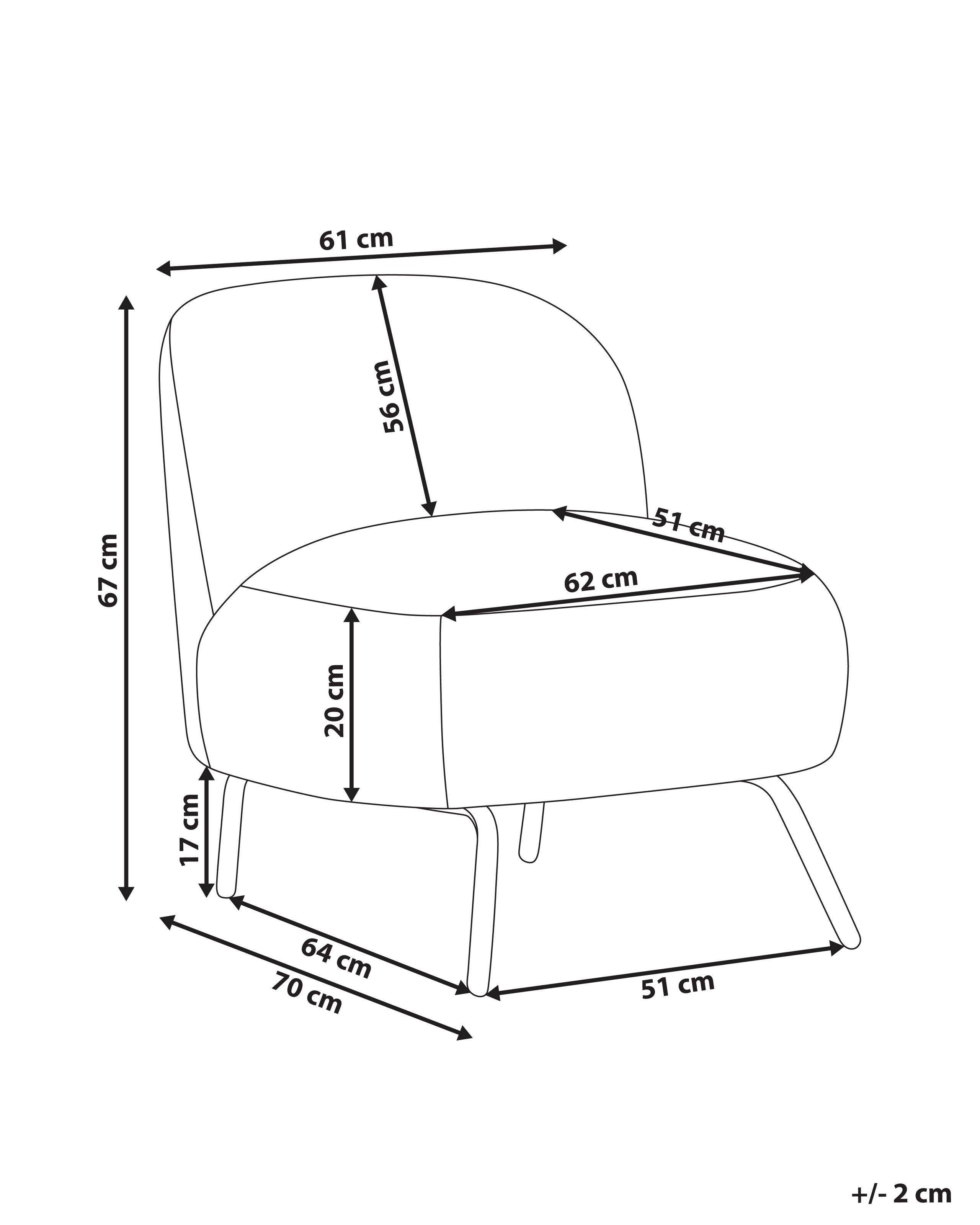 Beliani Fauteuil en Bouclé Rétro KUMLA  