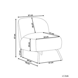 Beliani Fauteuil en Bouclé Rétro KUMLA  