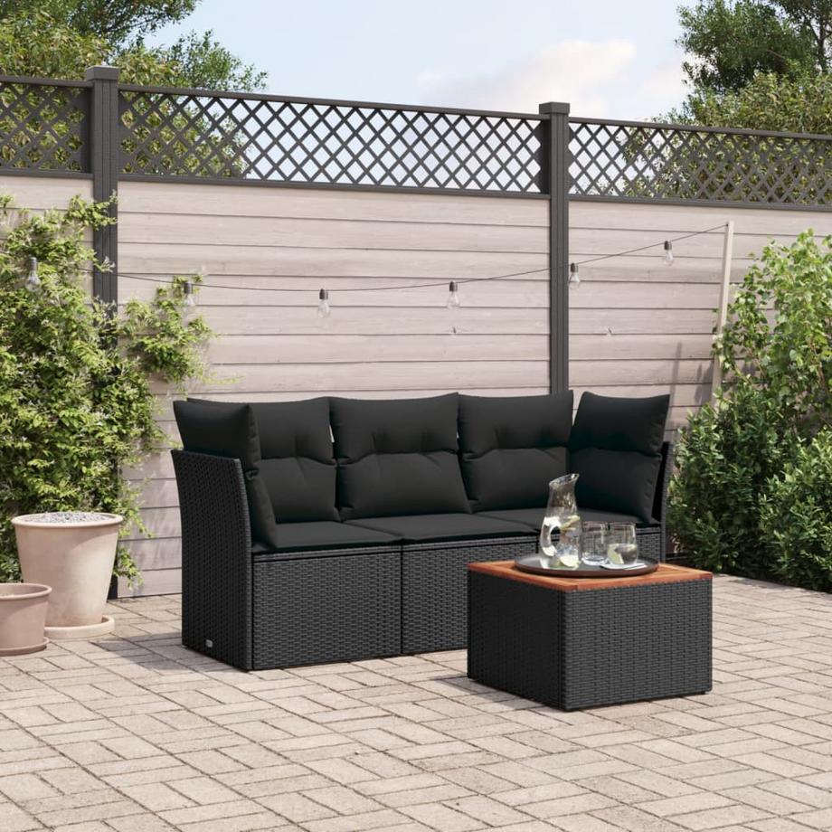 VidaXL set divano da giardino Polirattan  
