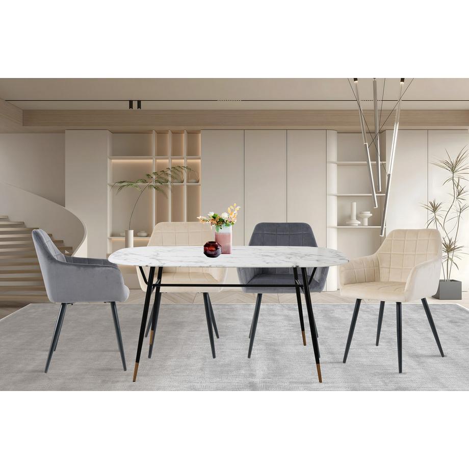 mutoni Sedia Sonar antracite (set di 2)  