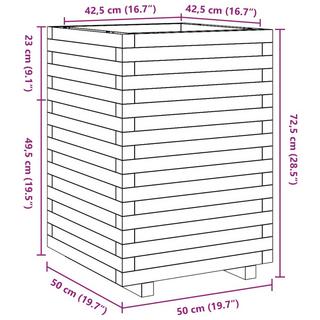 VidaXL fioriera da giardino Legno di pino impregnato  