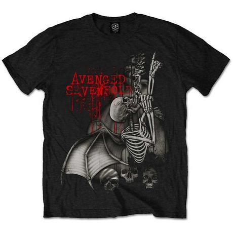 Avenged Sevenfold Skelett Grafikdruck T-Shirt  