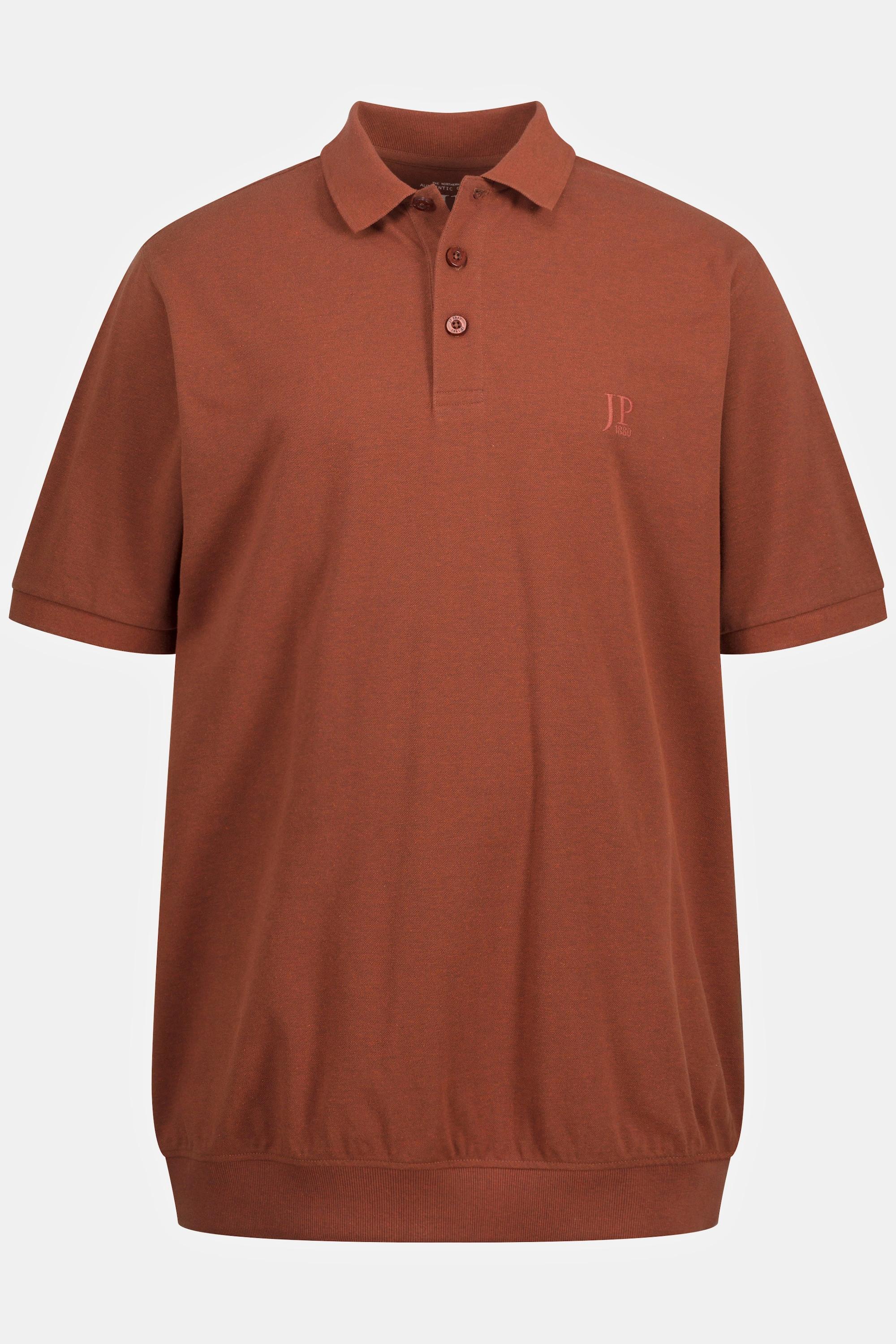 JP1880  Maglia polo basic in piqué con taglio speciale per l'addome, taglie disponibili dalla XXL alla 10XL 