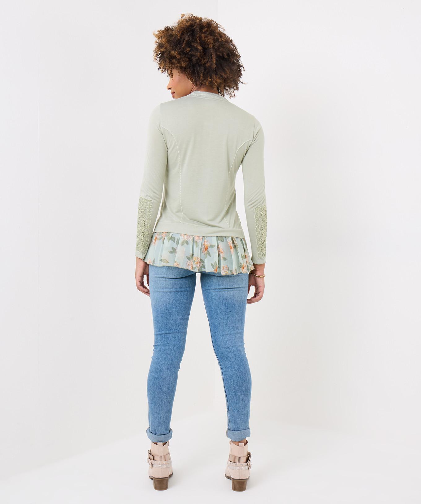 Joe Browns Top Jersey Ricamato Floreale  