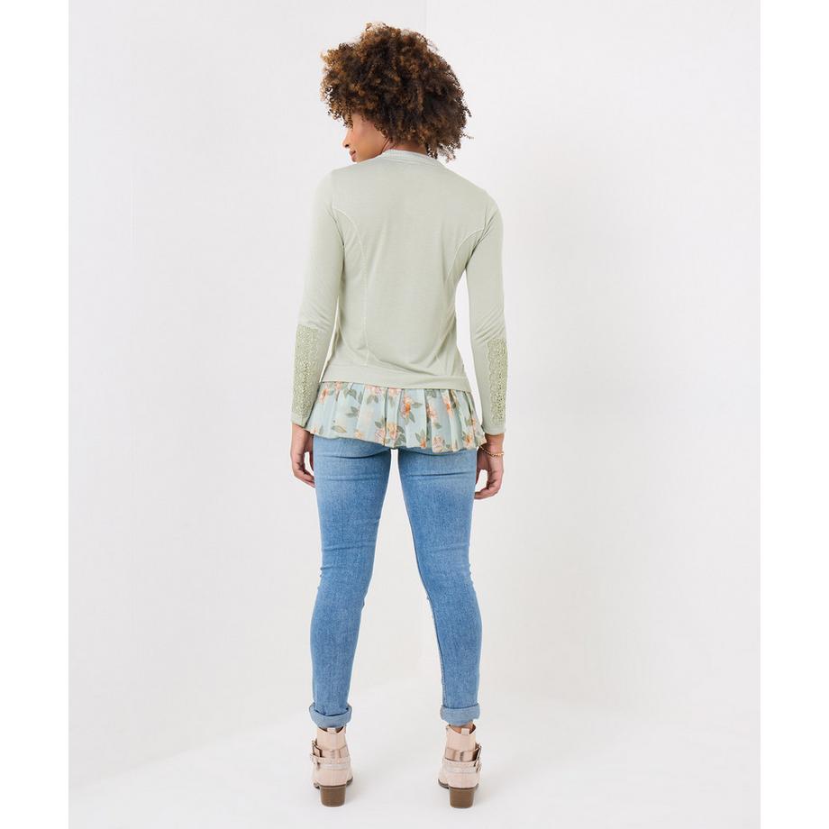 Joe Browns Floral besticktes Jersey Top  