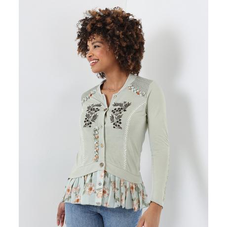 Joe Browns Top Jersey Ricamato Floreale  