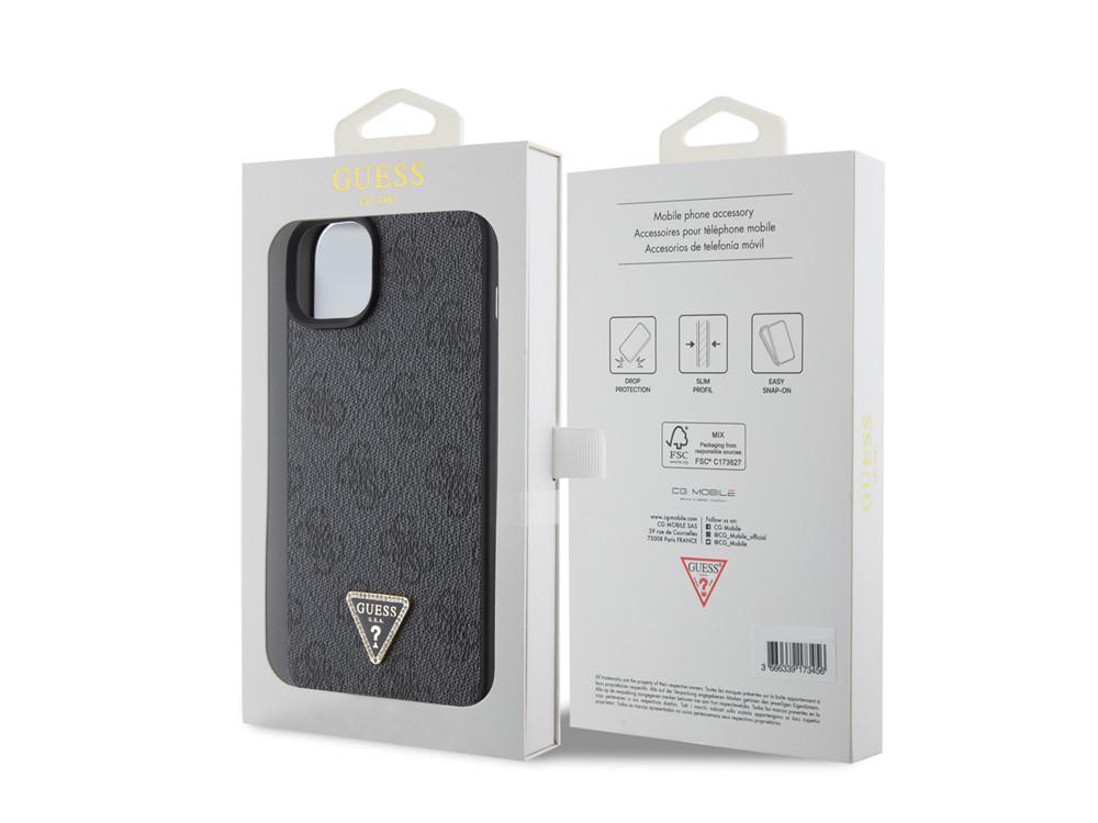 GUESS  Coque iPhone 15 Plus Triangle Strass 4G 