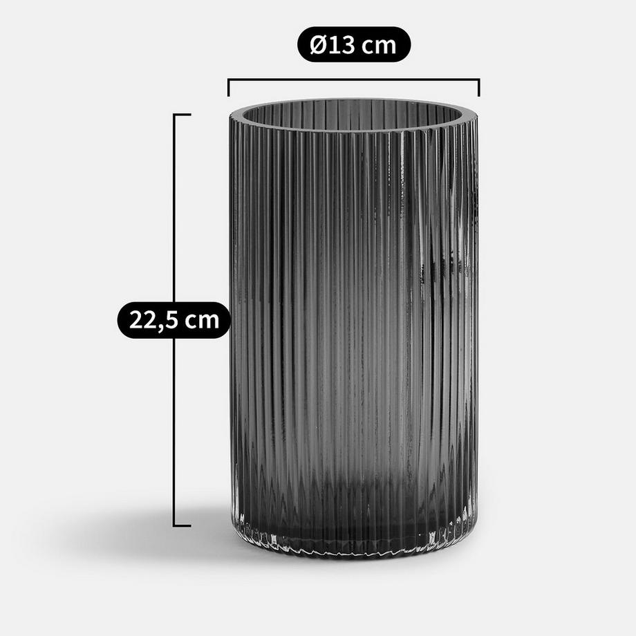 La Redoute Intérieurs Vase Marevia aus geriffeltem Glas H22  