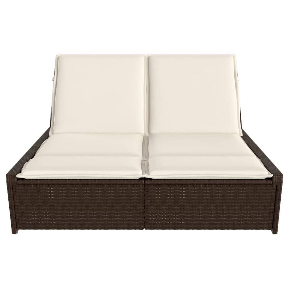 VidaXL Chaise longue double rotin synthétique  
