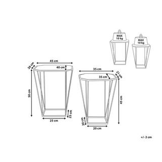 Beliani Tisch Set aus Glas Modern SIERRA  