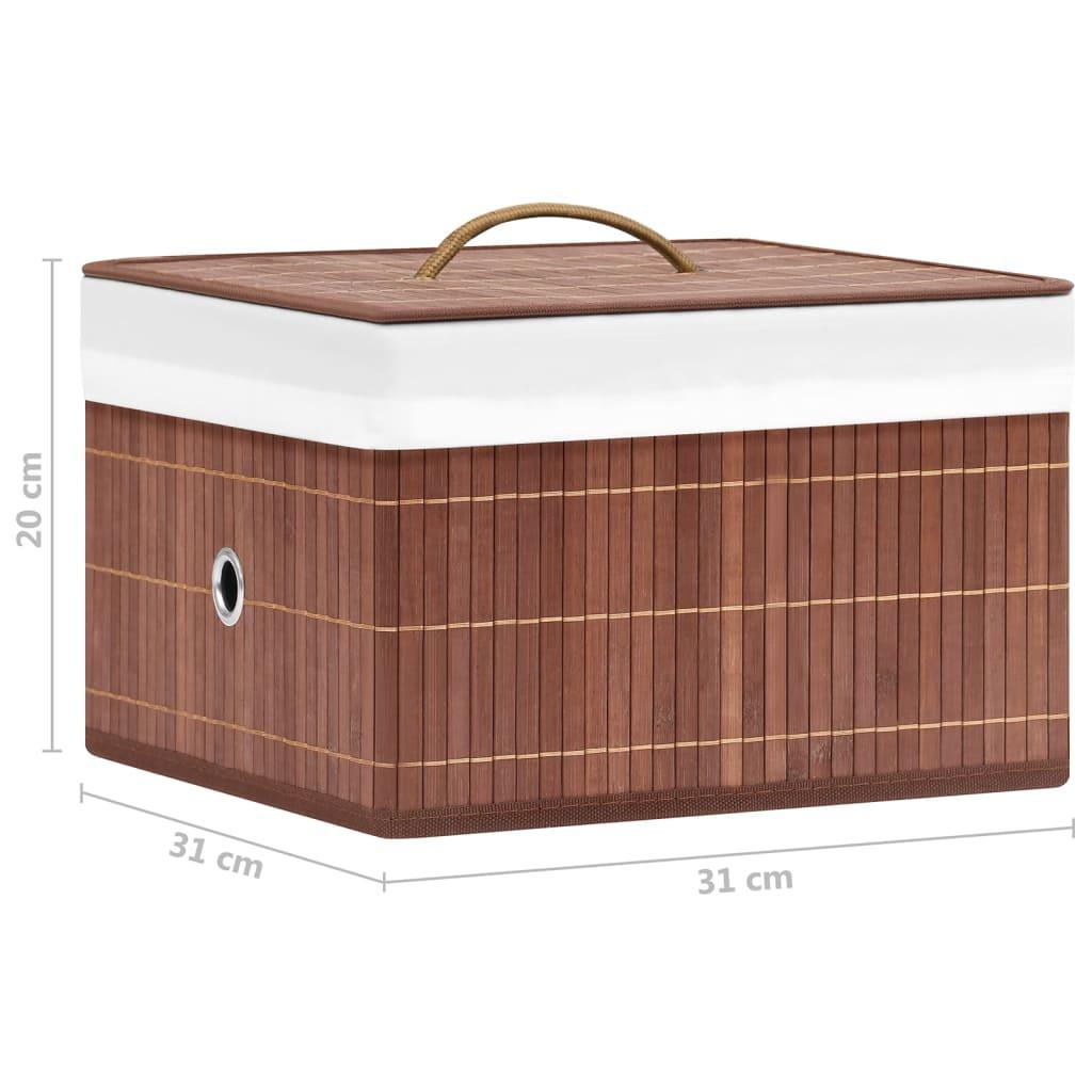 VidaXL Boîte de rangement bambou  