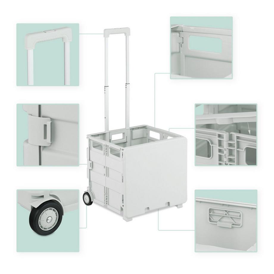 Northix Carrello della spesa con coperchio  