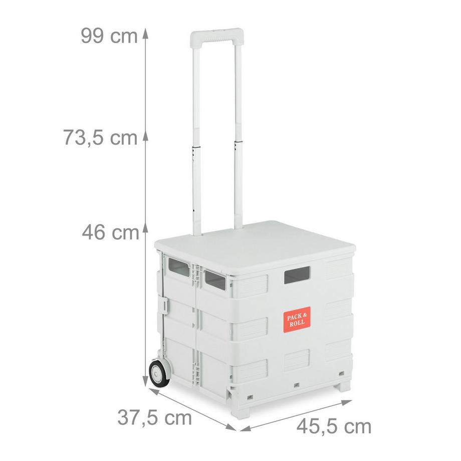 Northix Carrello della spesa con coperchio  