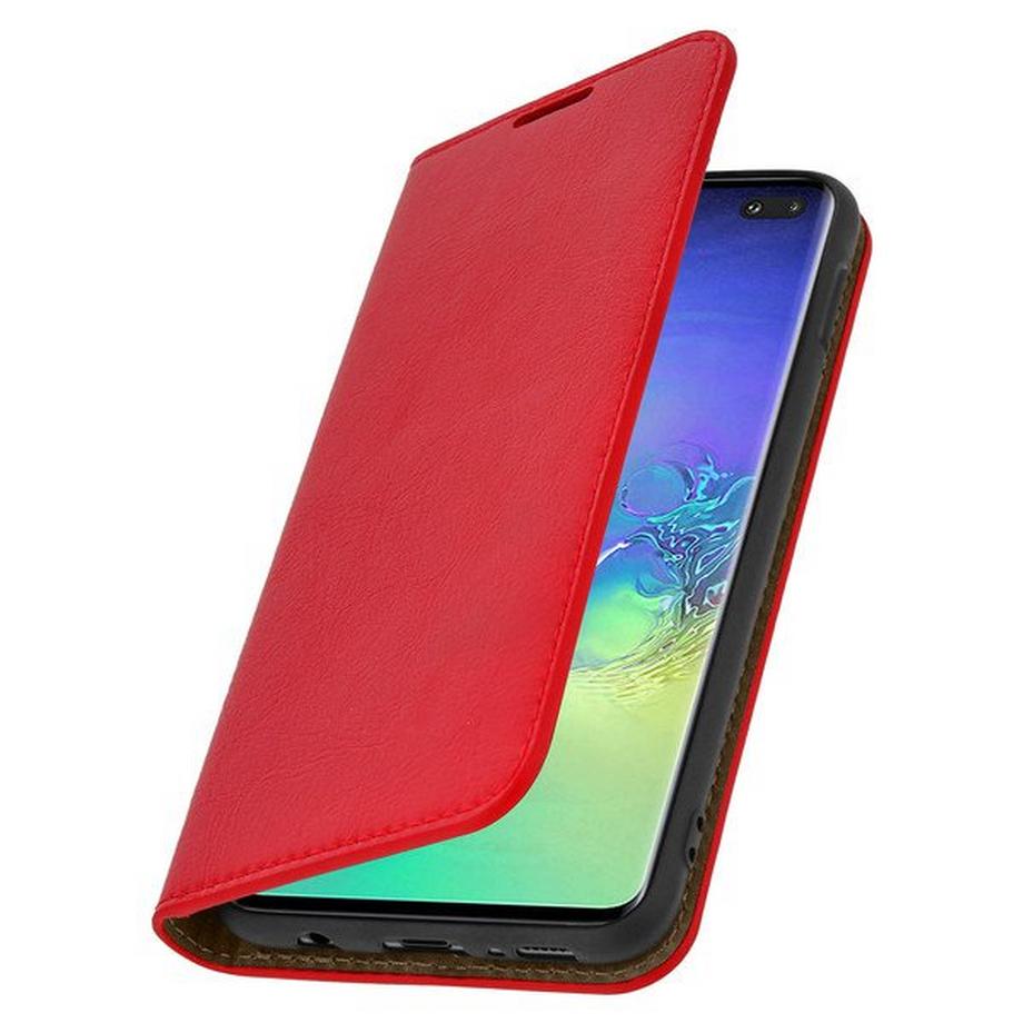 Avizar  Cover Echtleder Galaxy S10 Plus Rot 
