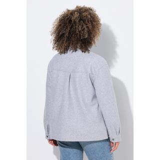 Ulla Popken Shaket Oversize Collo Camicia Maniche Lunghe  