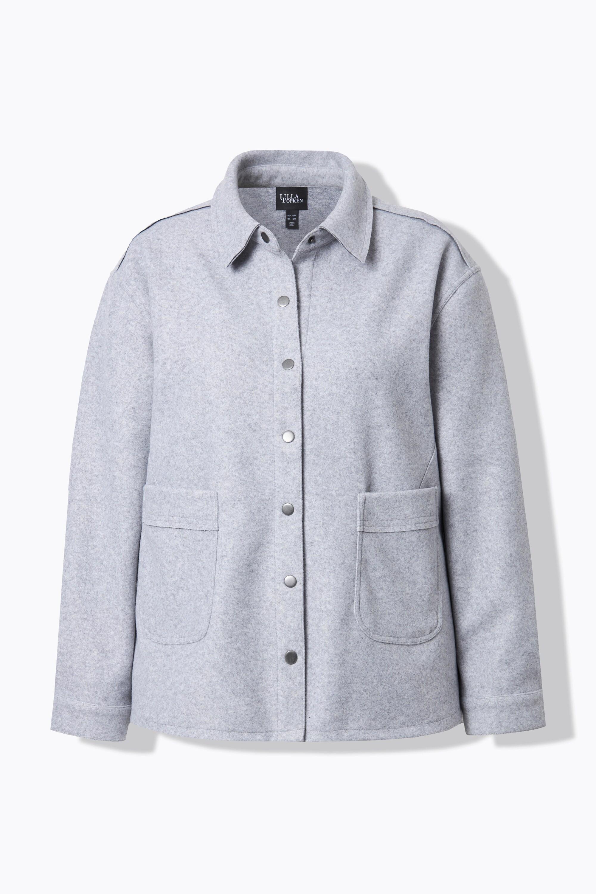 Ulla Popken Shaket Oversize Collo Camicia Maniche Lunghe  