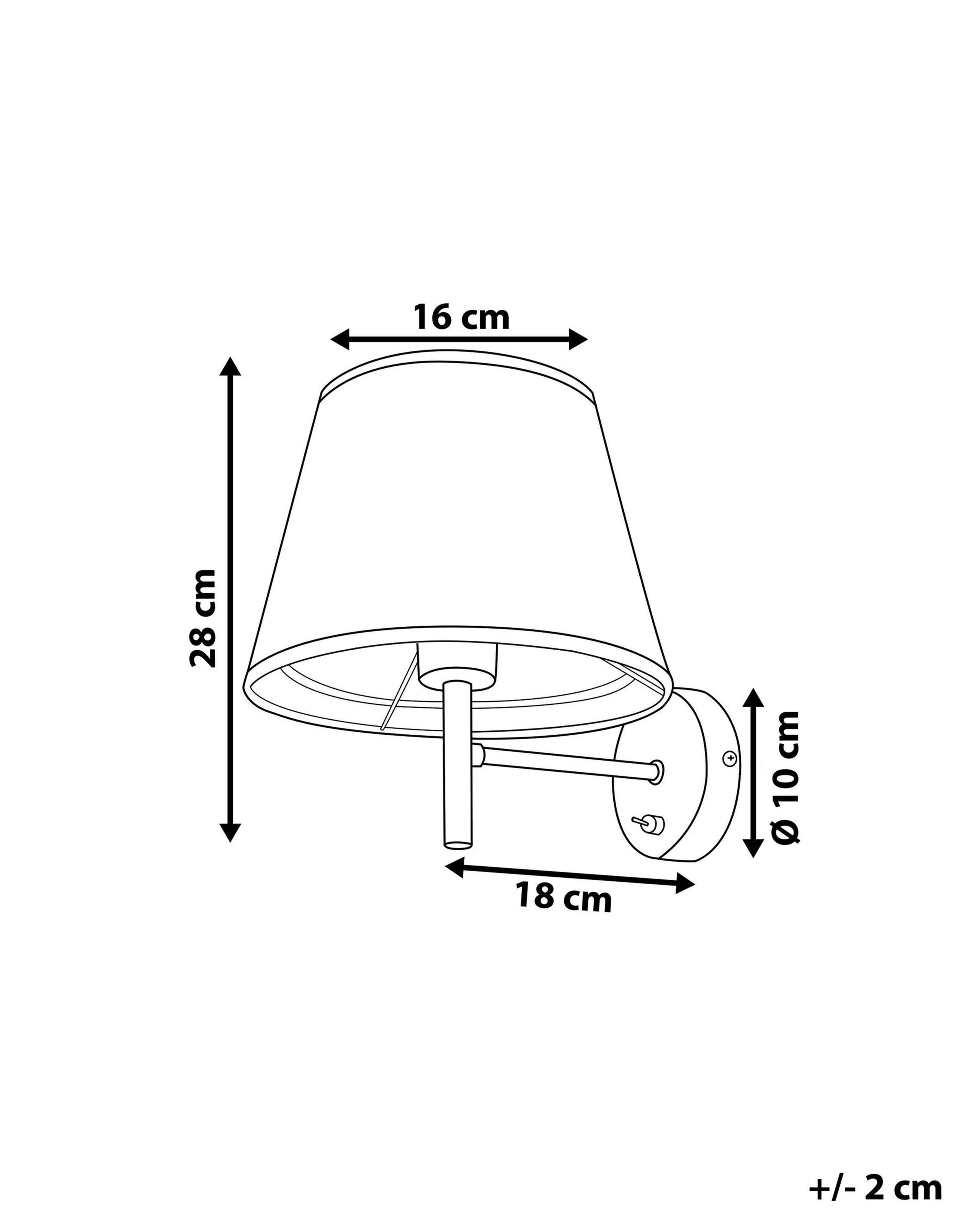 Beliani Lampe murale en Métal Moderne COLUMBIA  