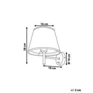 Beliani Applique en Metallo Moderno COLUMBIA  