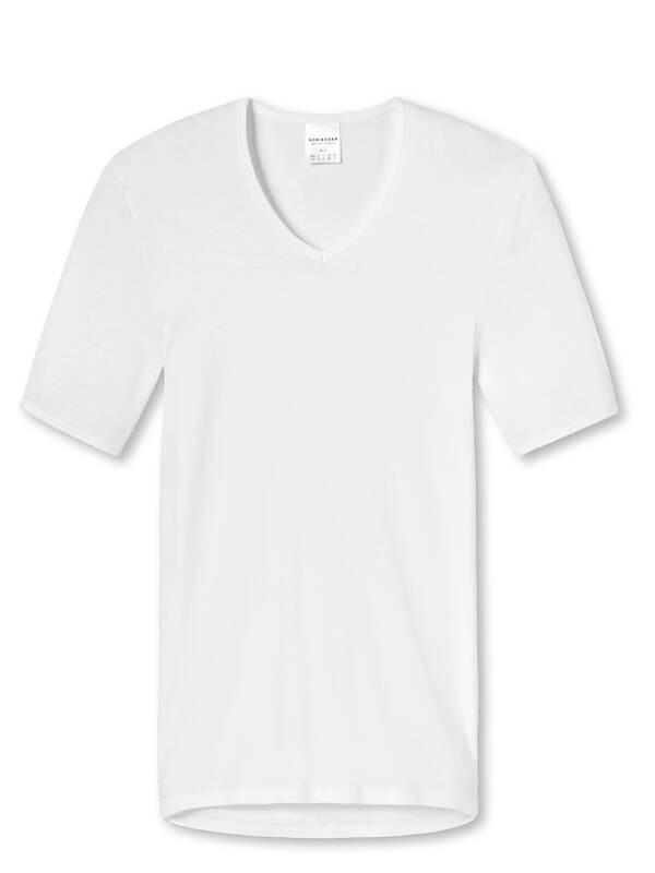 Schiesser Feinripp V-Ausschnitt T-Shirt  