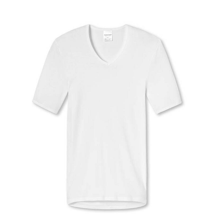 Schiesser Feinripp V-Ausschnitt T-Shirt  