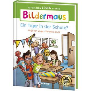 Bildermaus - Ein Tiger in der Schule? von Vogel, Maja; Loewe Erstlesebücher (Hrsg.); Gruhl, Veronika (Illustrationen) Copertina rigida 