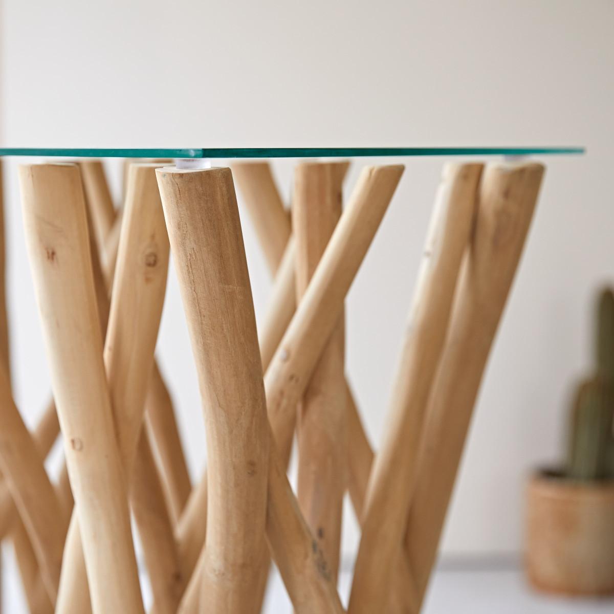 Tikamoon Console en teck massif River  