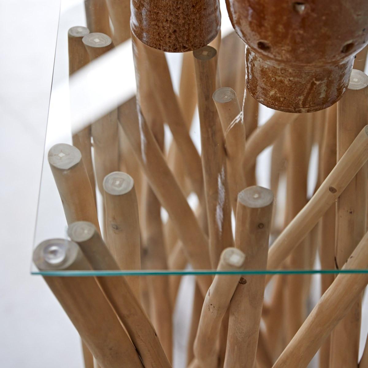 Tikamoon Console en teck massif River  