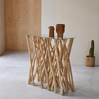 Tikamoon Console en teck massif River  