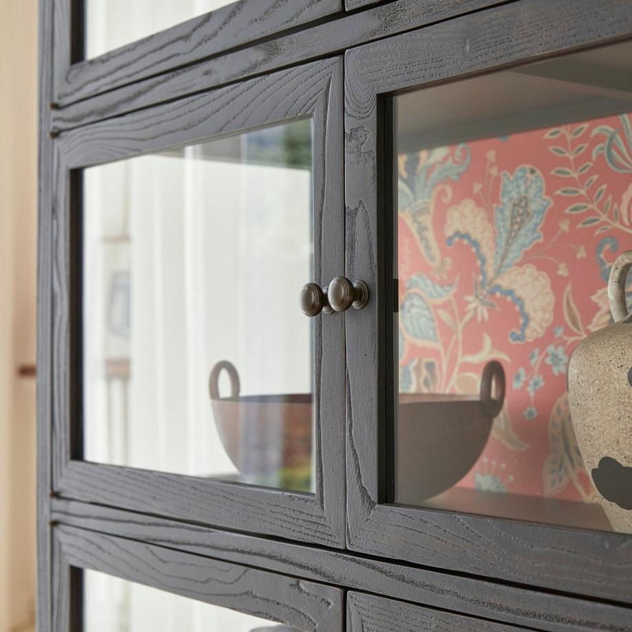 Tikamoon Breite Vitrine aus Ulmenholz Tana  