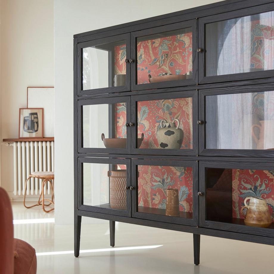 Tikamoon Breite Vitrine aus Ulmenholz Tana  