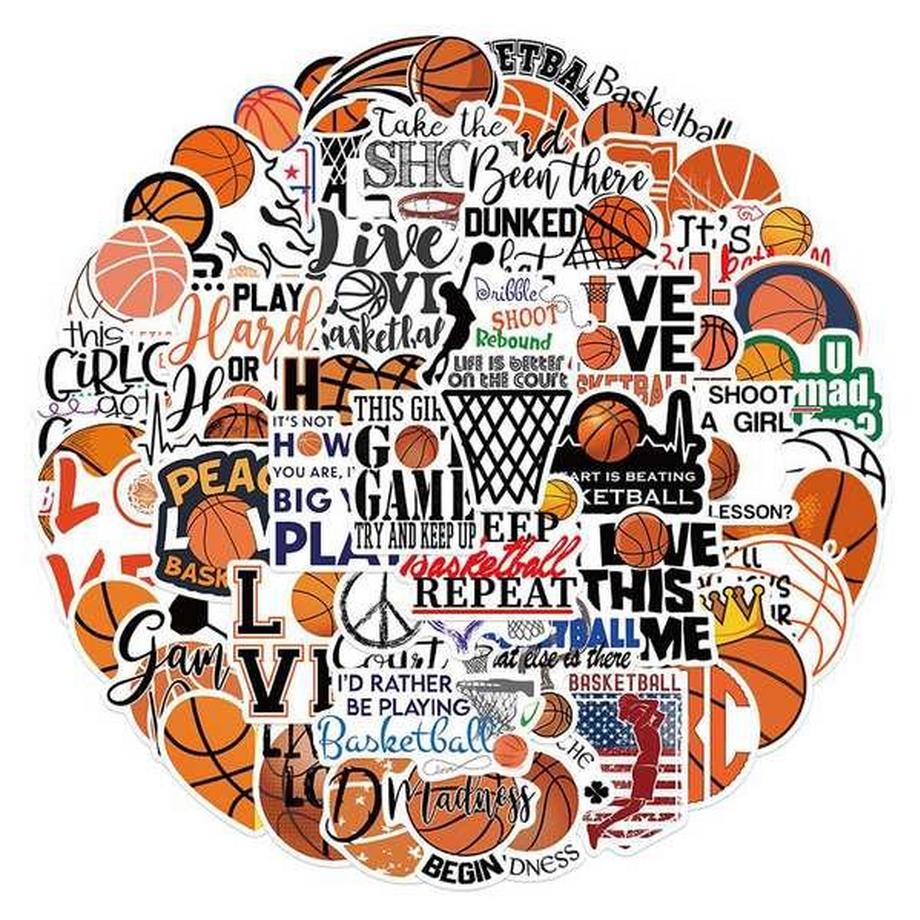 50x Autocollants - Basket