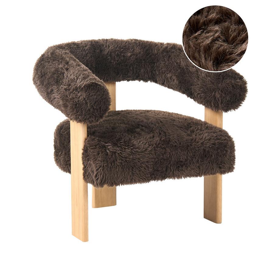 Fauteuil en Fourrure synthétique Moderne ILBRO