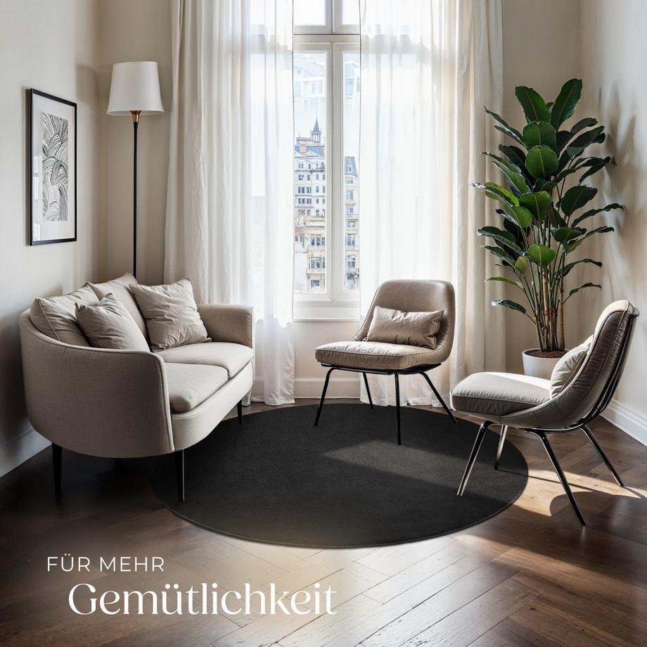 Tectake Kurzflorteppich Soft Zone verschiedene Größen und Farben flauschige Oberfläche  