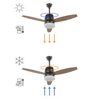 Beliani Ventilateur de plafond avec lampe en MDF Industriel MLAVA  
