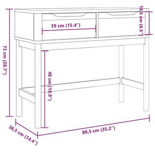 VidaXL Table console bois de pin  