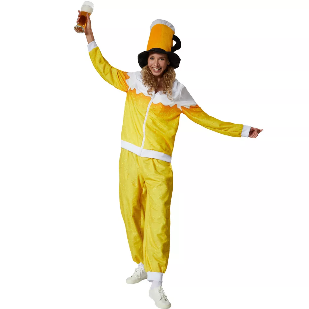 Tectake - kostüm Bier Jogginganzug, S, Gelb