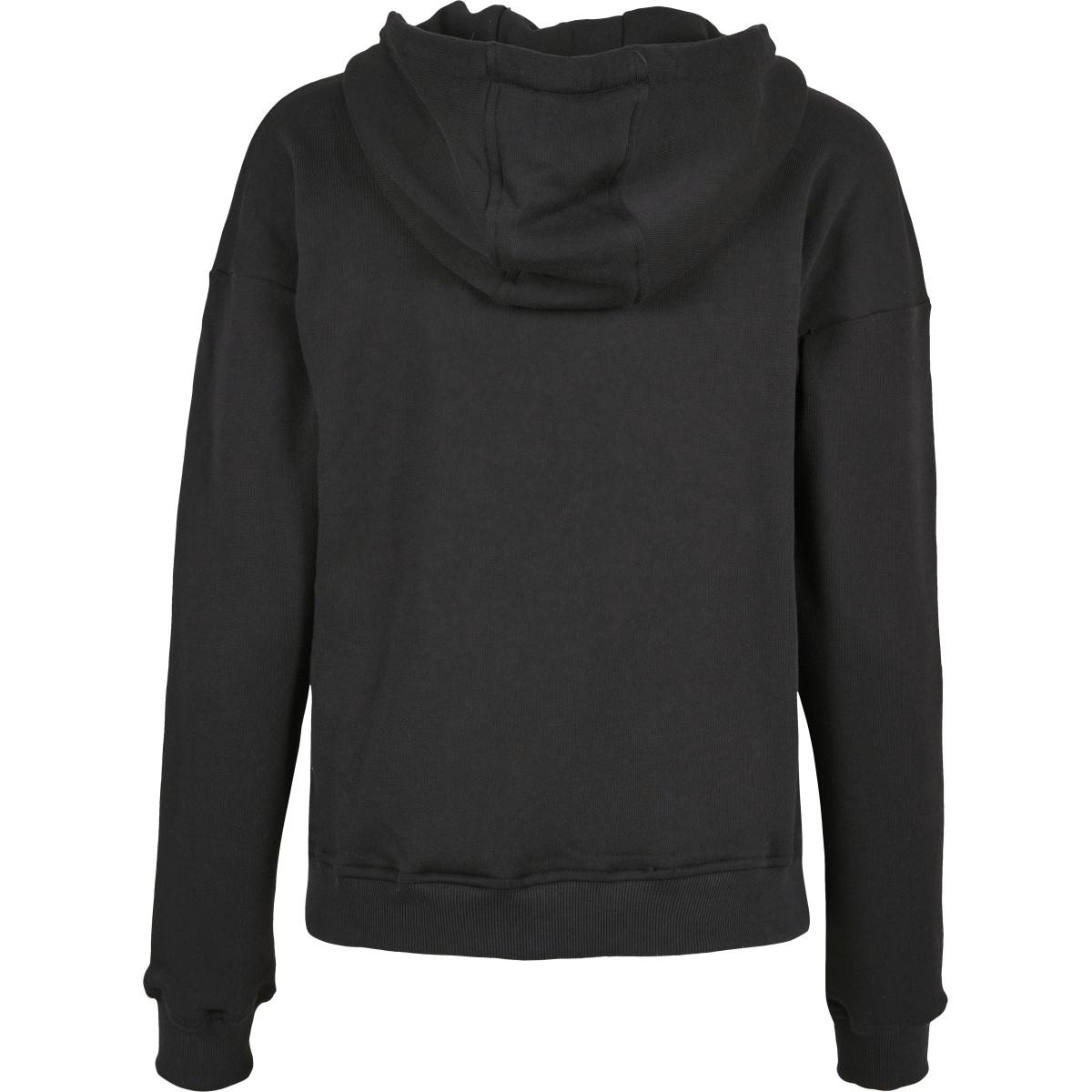 URBAN CLASSICS  kapuzenpullover, damen organic terry zip-grandes tailles 